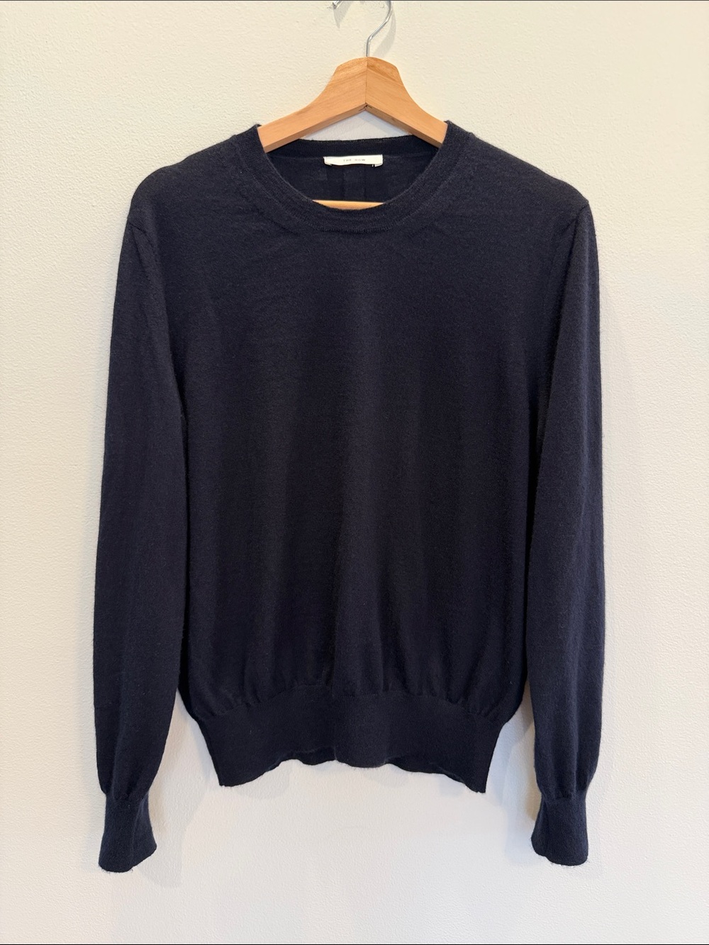 The Row Women’s Cashmere Crewneck In Dark Navy - Picture 2 of 8